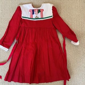 Precious size 6 smocked holiday dress